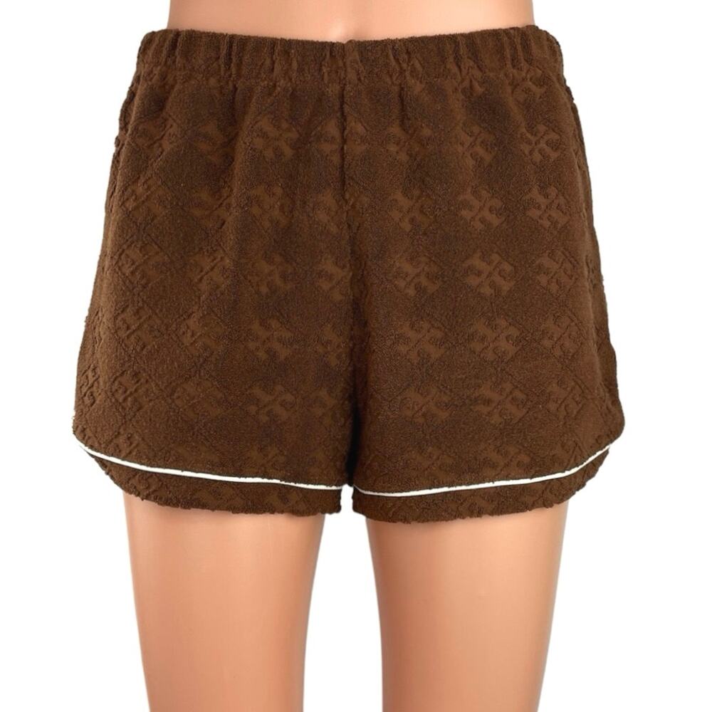 Tory Burch Logo High Rise Jacquard Terry Shorts retro Tuckernuck J Crew Ralph XS